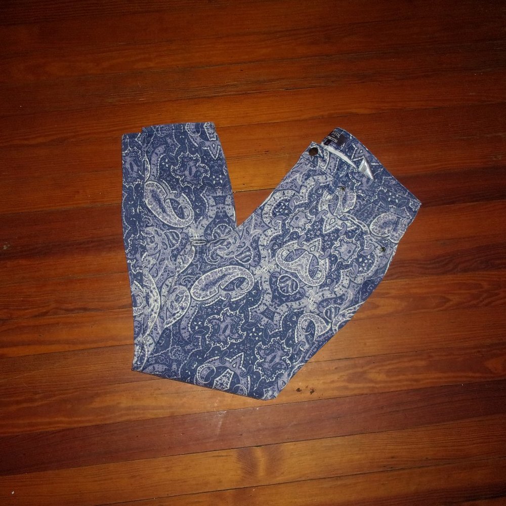 NYDJ For Chico's Paisley Skinny Ankle Jeans